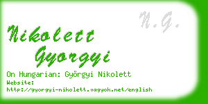 nikolett gyorgyi business card